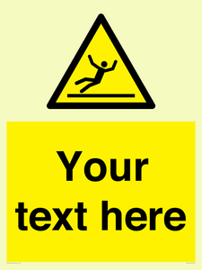 Custom Figure Slipping Sign